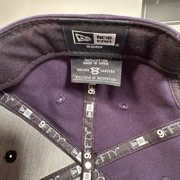 NFL Women's Houston Texans Logo Bling Sparkle Red Glitter Snapback Hat New Era - Picture 11 of 11